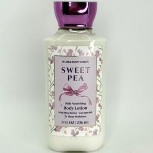 NEW! Bath & Body Works Sweet Pea‎ Body Lotion 8oz Shea Coconut Oil Floral 24Hr